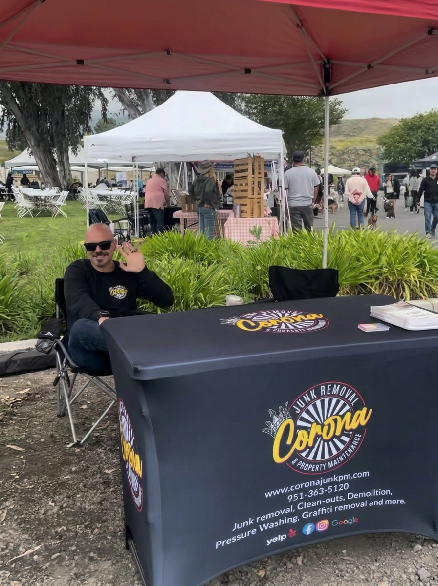 Temescal Valley junk removal at local community event